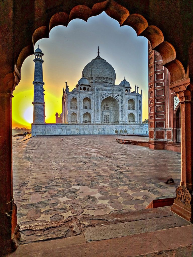 Taj Mahal sunset view